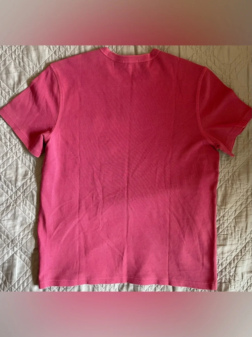 J.‎ CREW Washed piqué pocket T-shirt in Plum Pink Size M NWD $59.50 CJ722